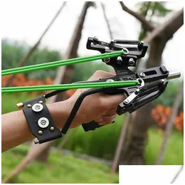 Funza di fionde imbracature S Laser Black Bow Catapt Fishing Outdoor Powerf per sparare a balestra catturare la consegna di caduta di pesce sport all'aperto dhqi2