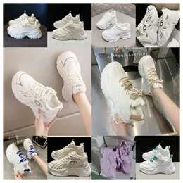 New top Designer Thick soled mesh black white pink shoe men women casual and breathable internally elevated sports sneakers shoes