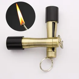 Hy Creative Match Kerosene Lighter Open Flame Personalized Key Chain Lighter Cigarette Set Wholesale