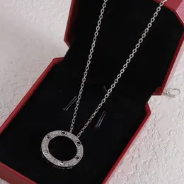 Klammer Strebe Titanium Stahl Halskette Minimalist Silber Halskette Designer für Frauen Valentinstag Paar Geschenk Designer Schmuck Schmuck