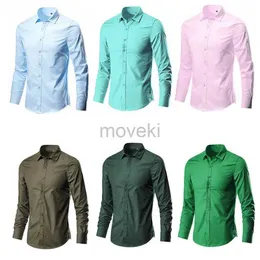 Camicie da uomo camicie da uomo 2024 camicia da uomo 17 colori abiti bianchi solidi maniche lunghe slim fit camisa maschile camicie hawaiane casual hawaiane d240427