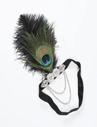 Art Deco 20th Century Peacock Feather Headbonad Gatsby Feather Headband7046792