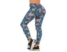 Design klassische Mode Frauen Legging Blumenfaultiere Druck Leggins schlanke Legins hohe Taille niedliche Tiere Leggings Frau Hosen Frauen88852041