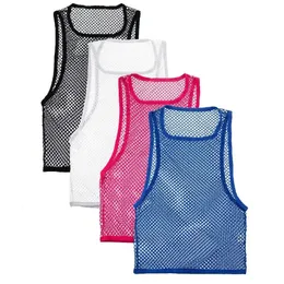 Mutige Person Modem Männer Kleidung Bodybuilding Fitnessstudio Tanktops ärmelloses Mesh Undershirt Fitness Workout Weste 240508