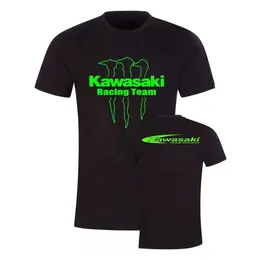 Męskie koszulki kawasaki tshirt męskie ubrania dzieci krótkie moto gp wyścig entuzjasta koszulka Motocross ATV Motorcycle Outdoor Sportwear T240506