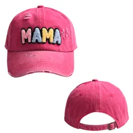 Mama de cor adulta Mama letra Baseball Cap de proteção solar esportes de proteção esportiva de pato para mulheres