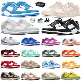 Desinger Men Women Lows Sapatos casuais tênis planos panda tripla universidade rosa universidade azul branca negra nevoeira vermelha vermelha ativa fuchsia lobo cinza renda de areia up tênis xx