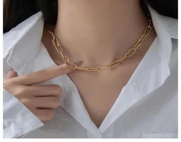 Catene Collar da collana per catena in acciaio inossidabile 316L Minimalista per donne di alta qualità da 18 k Denni di gioielli in oro in metallo 3164731