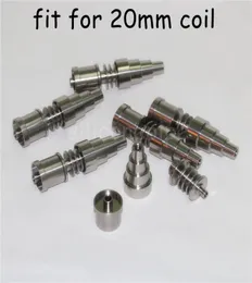 Universal Domleles 6 in 1 Titanium Nails 10mm 14mm 18mm مفاصل من الذكور Gr2 Disless Nail Glass Bongs Pipes DAB Rigs5226311