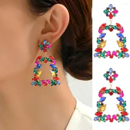 Dangle Ohrringe mehrfarbige Sommer Holiday Decor Piercing Drop für Frauen Boho Trend Luxus glänzender Glaszauber Anhänger Schmuck Geschenk