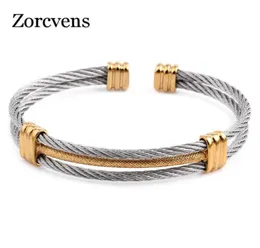 Bangle Modyle Ankomst Spring Wire Line Colorful Titanium Steel Armband Stretch Stainless Cable Bangles for Women9945288