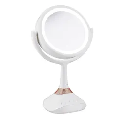 Portable Bluetooth Music Player Led Dual Sided 360 Vanity Makeup Mirror Bedroom Shaving Mirror 5x Magnying7025917