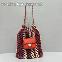 Bolsas de grife para mulheres de lã de lã Diamond Grid Pattern Sacors para festa 22cm 27390