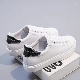 Casual Shoes Fashion Women's Women's Vulcanized 2024 Классические сплошные кожаные кроссовки белые кроссовки