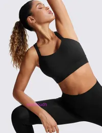 Projektant Lul Yoga Outfit Sport Bras Kobiety Wysokie wsparcie joga damska butterluxe koronki w górę długie sportowe stanik stanik podwójny cienki pasek na ramię Ćwiczenie otwarte pępek