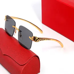 Sonnenbrille Mode Business Designer Brille Rundrahmen Geparden gerahmt stetig großzügig klassische Metall komfortable Nasenpolster Männer Frauen 252Q