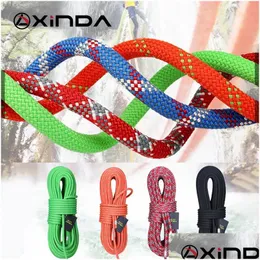 Climbing Ropes Xinda 9Mm Rock Rope Static 21Kn High Strength Safety For Working At Height Climb Cam Equipment Drop Delivery Sports Out Otsws