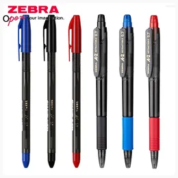 3st Japan Zebra Oil Ball Point Pennor Black Blue Red Half Needle Pen Tips A1/A2 Smooth Medium 0,7mm School Stationery