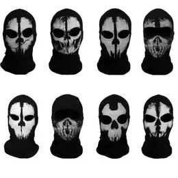 Party -Masken Ghost Skull Mask Rollenspiele Spiele Kabeljau Krieg Reiten Outdoor Stoff Kopfbedeckung Windschutz Fahrrad Halloween Make -up Requisiten Q240508