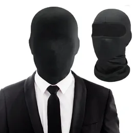 Berets Black Full Face Mask No Hole Pullover Cap Cover Women Men Men Army CS Balaclava Motorcycle Ski Halween Gift