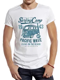 Herr t-shirts thub retro surfing camp män t shirt grafisk camping buss sport trasa vintage strand surf casual tops hipster t y240509