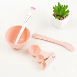 Plastmaskskål Set Beauty Tools Ansiktsmask Mixing Bowl Face Mask Mixing Bowl med Brush