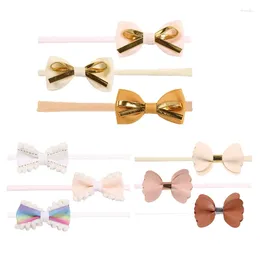 Acessórios para o cabelo 9 PCs Big Bows Baby Bands Hairbands Elastics for Girls Born Infant Toddler Child