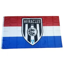 オランダフットボールクラブの旗Heracles Almelo 35ft 90cm150cmポリエステルフラグバナーデコレーションフライングガーデンフェスティフ9282696