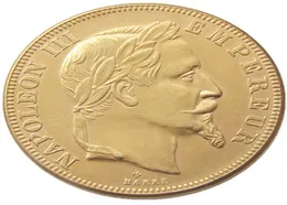 Frankreich 1862 B 1869 B 5pcs Datum für gewählte 100 Franken Handwerk vergoldete Kopie Dekoration Coin Ornamente Replikmünzen Home Decoration7436825