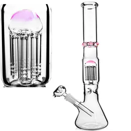 15inchs Tall Big Glass Beaker base bong Smoke Glass Water pipes Hookahs Dab Rigs Downstem Perc With 14mm Bowl