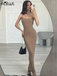 Повседневные платья Habbris Khaki без бретелек из Camisole Long Dress Party Club наряды для женщин 2024 Side Hollow Out Maxi без спины Bodycon