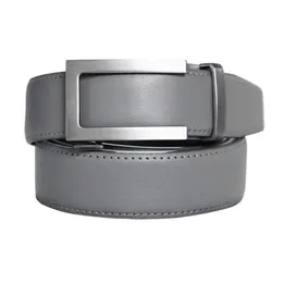 Men Designer Luxury Automatic Buckle Belt Holeless Trendy Sliding Ratchet Belts Male Waist Black Gray Belt 3 0cm Width Q0630 286W