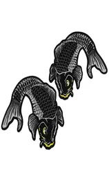 2pcs Aufkleber Koi Carp Fish DIY IRON NEW ON Logo Sticked Patch für Kleidung9048981