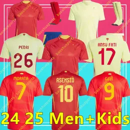 2024 2025 SpainS Soccer Jerseys Euro Cup PEDRI LAMINE YAMAL PINO MERINO RODRIGO SERGIO M.ASENSIO FERRAN Men Kids and HERMOSO REDONDO CALDENTEY 24 kids Football Shirt