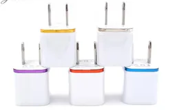 Many Color Top Quality 5V 2.1 1A Double USB AC Travel US Wall Charger Plug many colors to choose very popular all over the world fastshipping