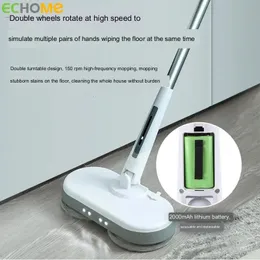 Echome Electric Floor Mops Sprinkler Hushåll helautomatisk Sweeper Trådlös Rotary Wipe Floor No Steam Mop Cleaning Tool 240508