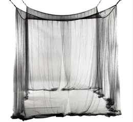 4Corner Bed Reding Canopy Mosquito Net para Queenking Size 190210240cm Black Beds Curtain Room Decoration7891531