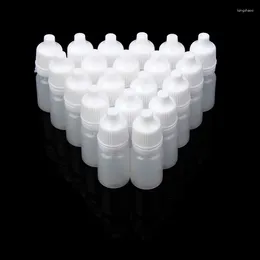 Förvaringsflaskor 20 st tom vätskedroppar LDPE -plastpressar Eye Juice Refillerbara DIY -behållare 5 ml 10 ml 15 ml 20 ml 30 ml 50 ml 100 ml