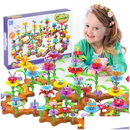 Blocks Girls Flower Garden Building Toys Stam Learning Educational Activity for Preschool Christmas Birthday Gift Kids 230111 Drop Del3be