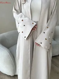 Любовь вышивка кимоно с поясом негабаритная мусульманская малиата Абая Сяари Женская Полный мусульманский богослужение Абая.