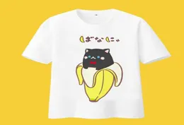 Men039s Tshirts Bananya Cosplay Tsplay Tshirt Bananas Cat, скрывающаяся в Men Tshirt Summer Cotton Tops Tops Japan Anime6034882