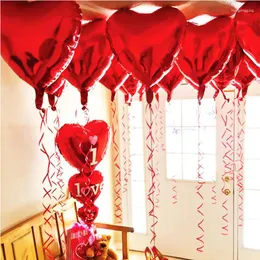 Dekoracja imprezy 10pcs 18 cali różana czerwona folia Balony Małżeństwo Hel nadmuchiwany balon ślubny wystrój urodzin
