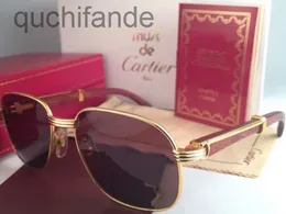 Karşı yüksek kaliteli Carter güneş gözlüğü tasarımcısı kadınlar vintage 55mm değerli ahşap altın kaplama güneş gözlüğü fransa ile gerçek logo