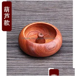 Sachet Bags Burmas Pear Rosewood Incense Burner For Sticks With Wooden Stand Porta Desk Encens Holder Decoration S Drop Delivery Hom Dhhfs