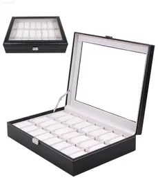 Watch Boxes Cases 2024 Slots Trave Pu Leather Display Box Double Deck Storage Case Organizer Classic Holder Pad Cushion Display J26772874
