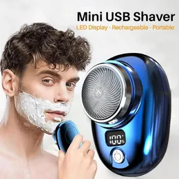 USB Mini Braw Pocket Размер Портативная электрическая бритва Повторная бритва Men Mini Mini Travel Electric Shaver Portable Pocket Razor 240509