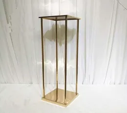 Decorazione per feste 12pcssquare Wedding Metal Gold Flower Vase Stand per centrotavola Yudao10802184420