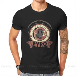 Erkek Tişörtleri Takım Kalesi 2 Atış Oyunu Pyro T-Shirt Erkek Of S-6XL O-NECK T-Shirt Pamuk Grafik Giysileri D240509