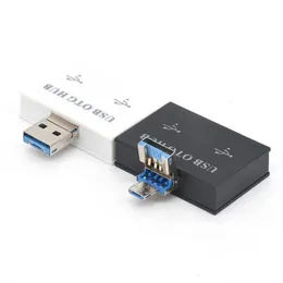 2in1 USB 2.0 2 Port Hub USB Charger OTG HUB HUB Micro USB Port للهاتف/الكمبيوتر الذكي Android