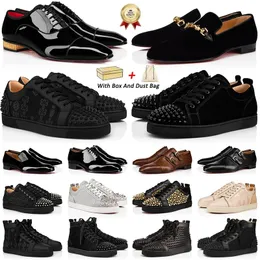 With Box Cheap High Quality Luxury Designer Shoes Red Bottoms Mens Shoes Wedding Marry Party Dress Shoes Made In Italy Loafers Plate-forme Trainers Sneakers